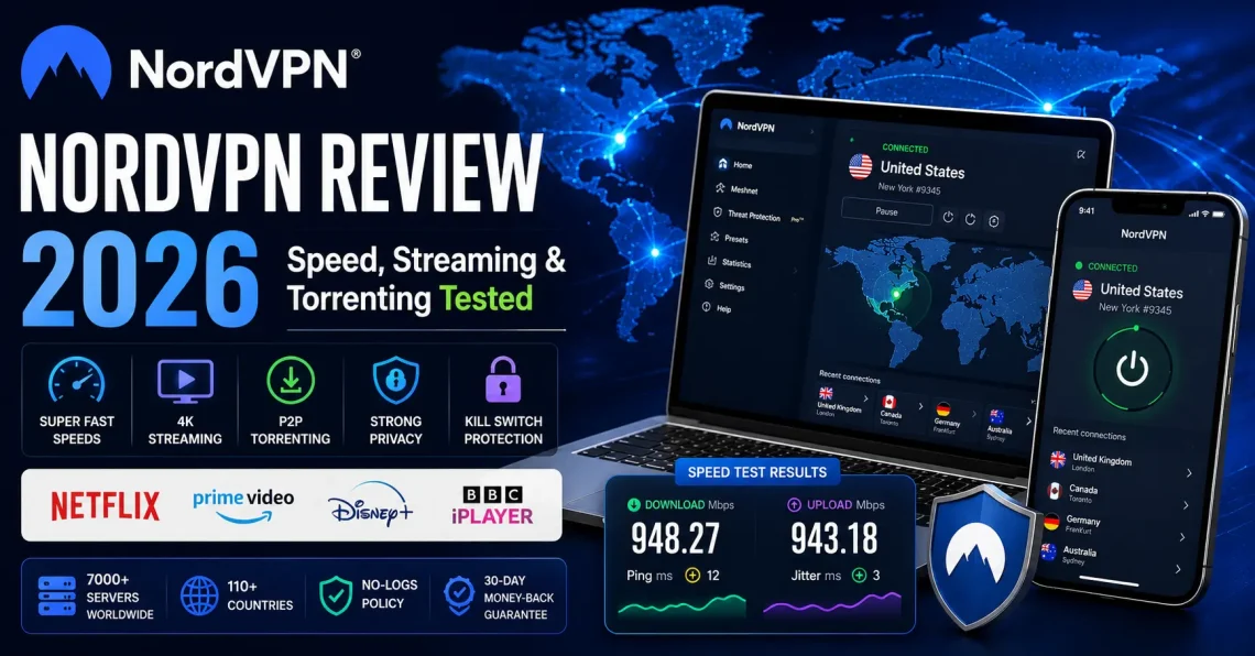 NordVPN Review 2026 speed streaming and torrenting tested