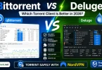qBittorrent vs Deluge torrent client comparison in 2026