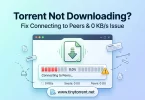 Torrent not downloading fix guide showing how to solve connecting to peers and slow download issues